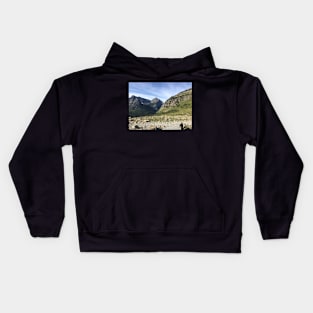 Mountains and Wispy Clouds Kids Hoodie